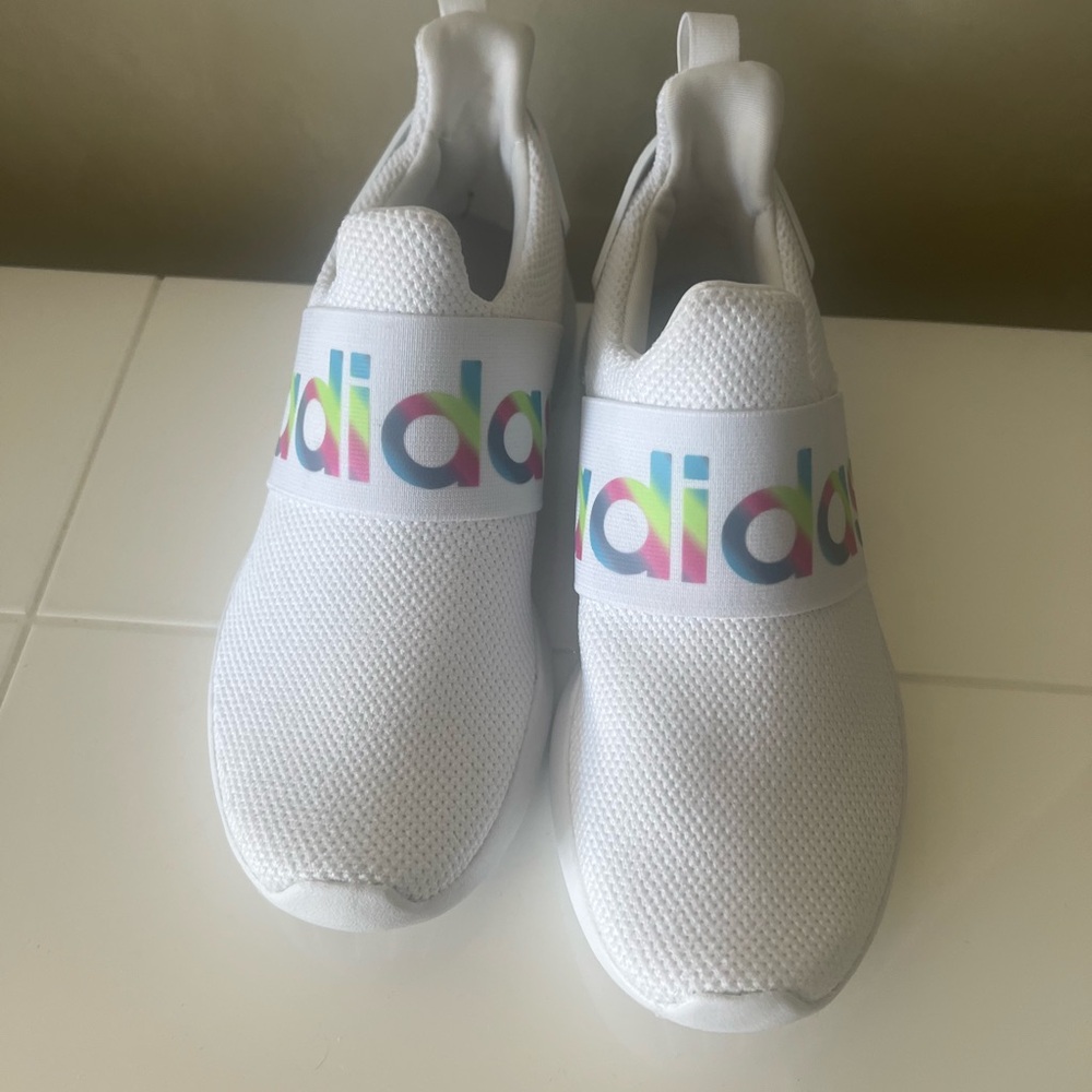 Adidas Kids White Slip-On Shoes